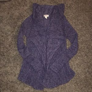 Long asymmetrical front cardigan